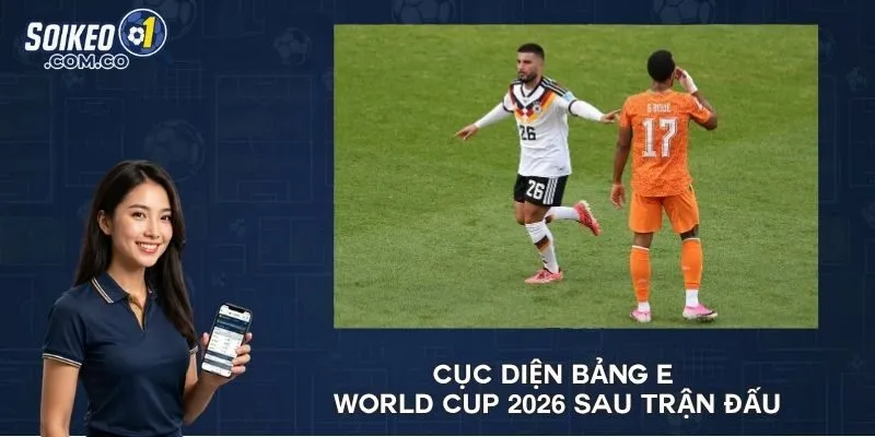 Cục diện bảng E World Cup 2026 sau trận đấu