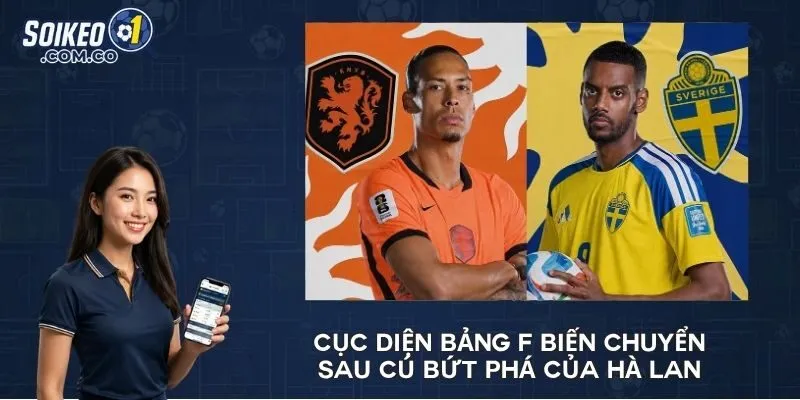Cục diện bảng F biến chuyển sau cú bứt phá của Hà Lan